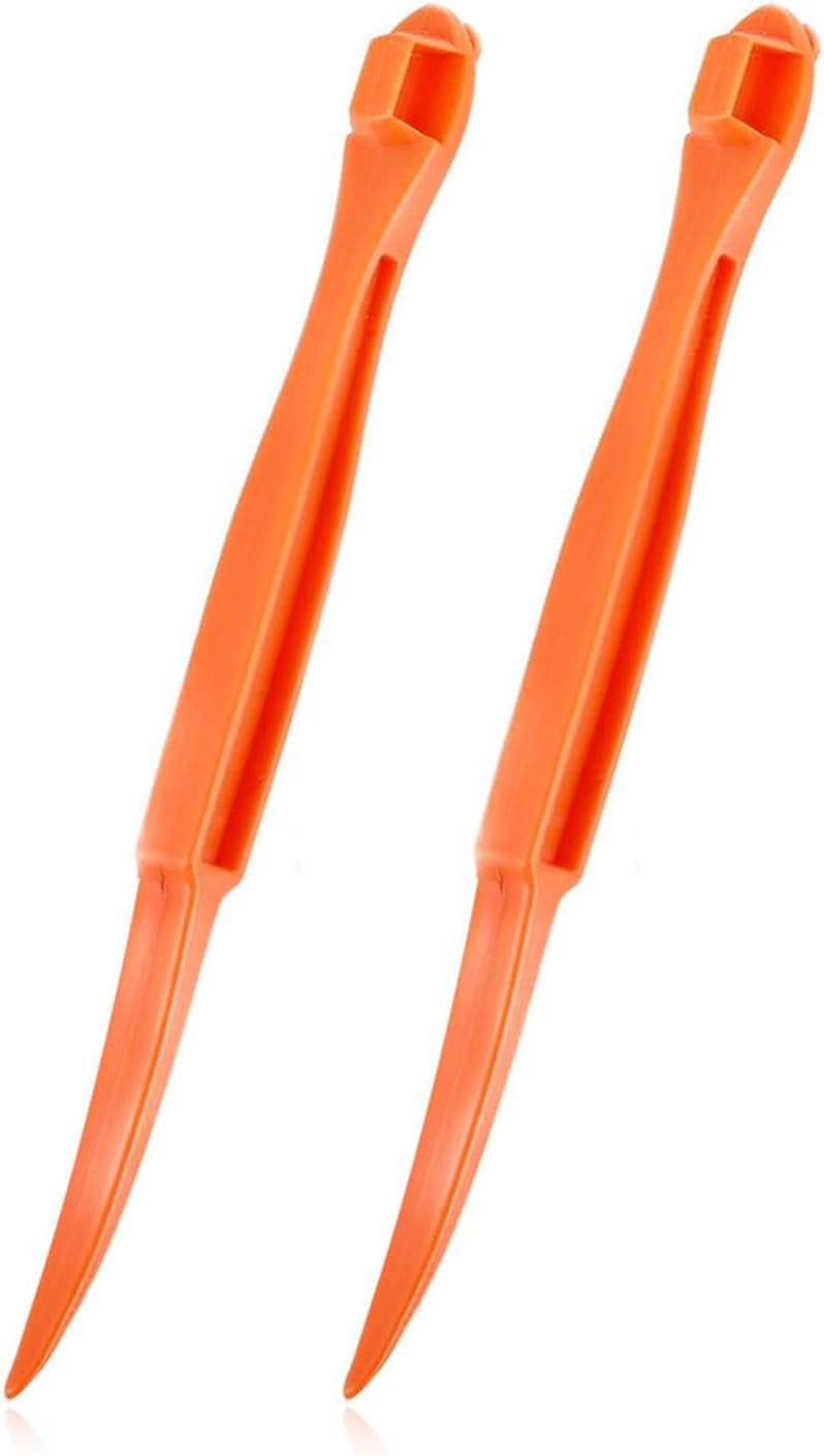 MYMENU Orange Peeler Tools Citrus Peel Cutter Plastic Fruit Slicer Cutter Lemon Peeler Opener Remover Fruit Vegetable Tools Kitchen Accessories Cooking Knife Kitchen Gadget Tool,2 Pack (Orange) - Image 1